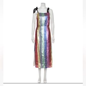 RIXO rainbow Sequin dress with tags XS